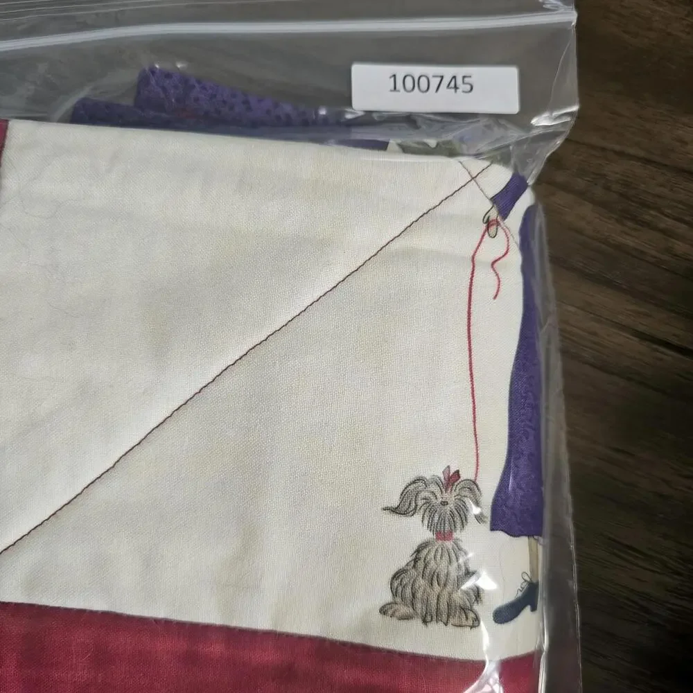 Red Hat Ladies Sofa Small Handmade Quilt